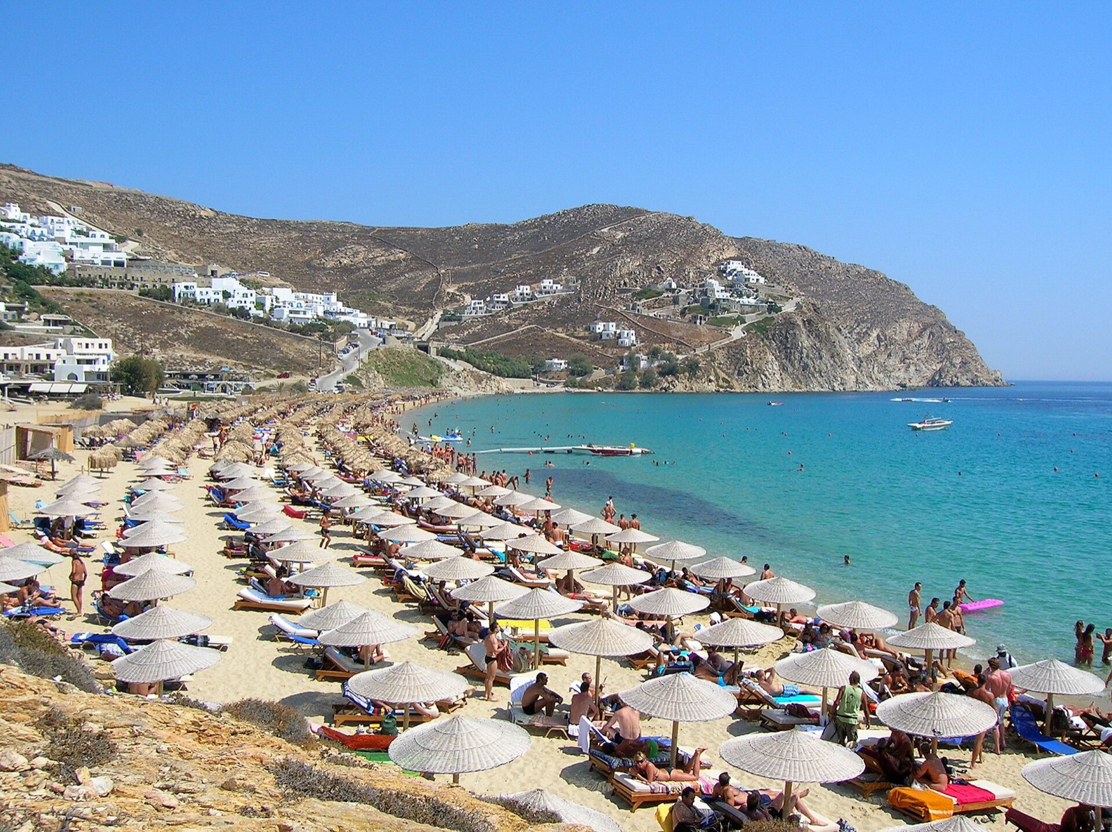 The long sandy beach of Elia on the south-east coast