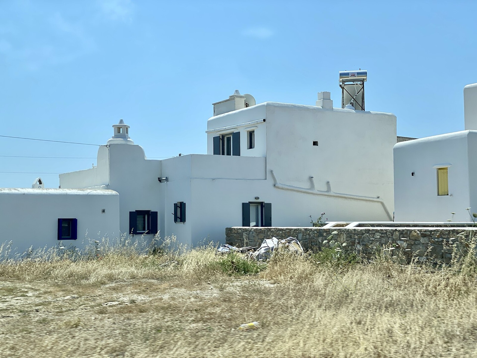 White rural villa with a terrace
